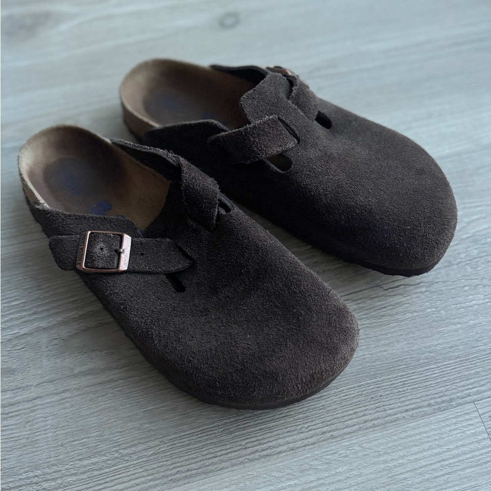 Brown Suede Birkenstock Boston